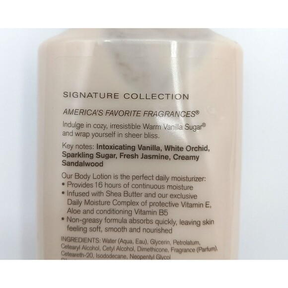 Bath & Body Works Warm Vanilla Sugar Moisture Lotion Shea Butter /Vit E 8oz 2pk - Picture 3 of 4